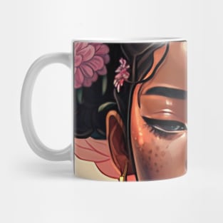 Blasian girl in Kimono Mug